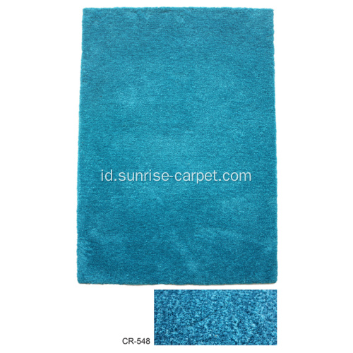 Microfiber tipis benang polos Shaggy karpet